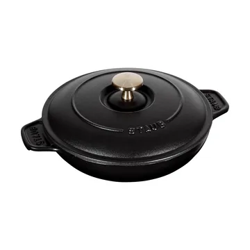 Staub forma para forno de ferro fundido com tampa redonda Ø20 cm - Preto - STAUB