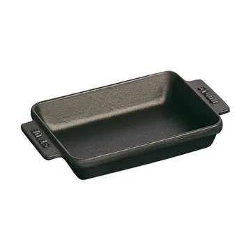 Staub forma retangular para forno de ferro fundido 15x11 cm - Preto - STAUB