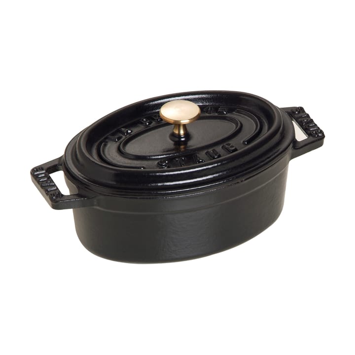 Staub La Cocotte mini panela oval de ferro fundido 0,25 L - Preto - STAUB