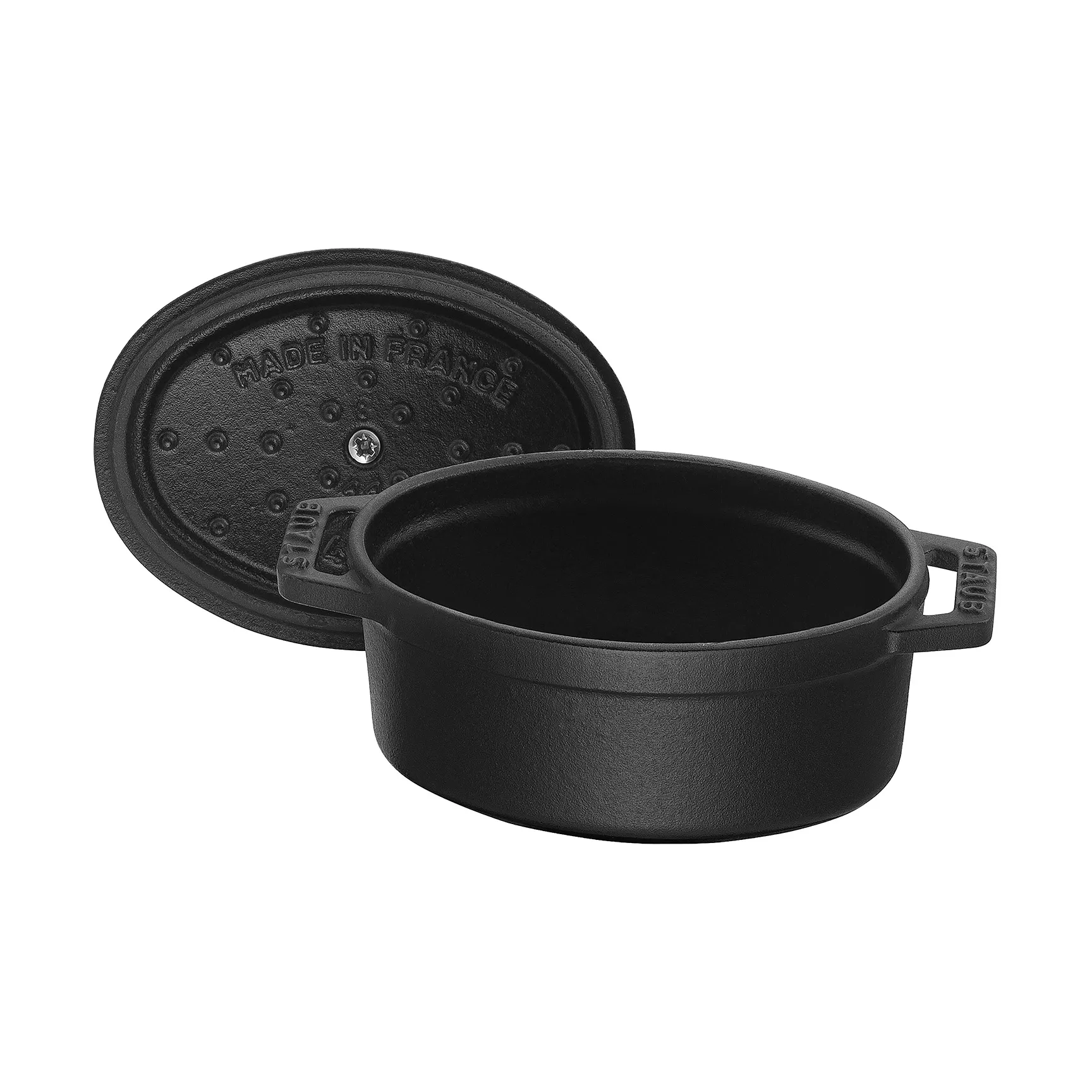 Staub La Cocotte mini panela oval de ferro fundido 0,25 L, Preto STAUB