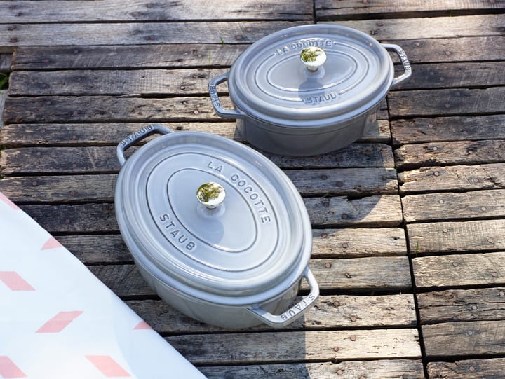 Staub La Cocotte oval panela de ferro fundido 0,6 L, Cinza grafite STAUB