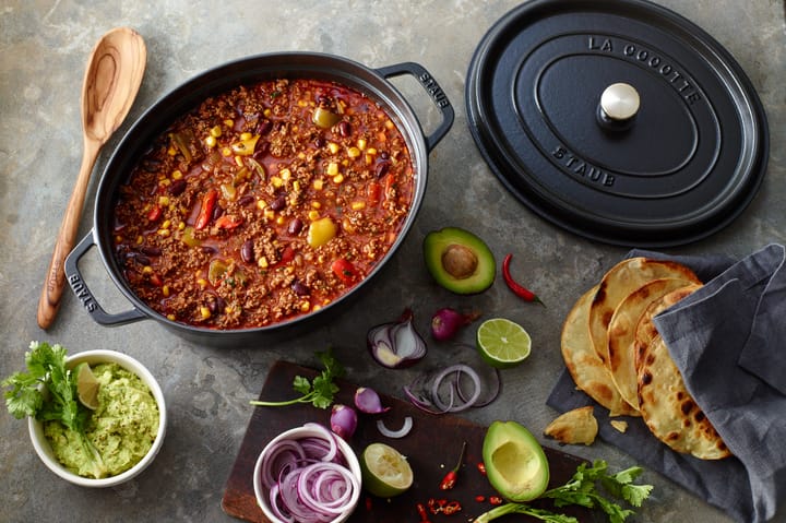 Staub La Cocotte oval panela de ferro fundido 1 L, Preto STAUB