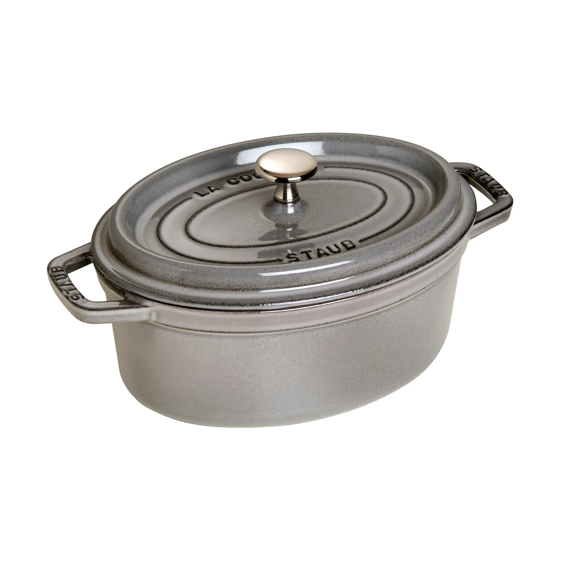 Staub La Cocotte oval panela de ferro fundido 2,35 L, Cinza grafite STAUB