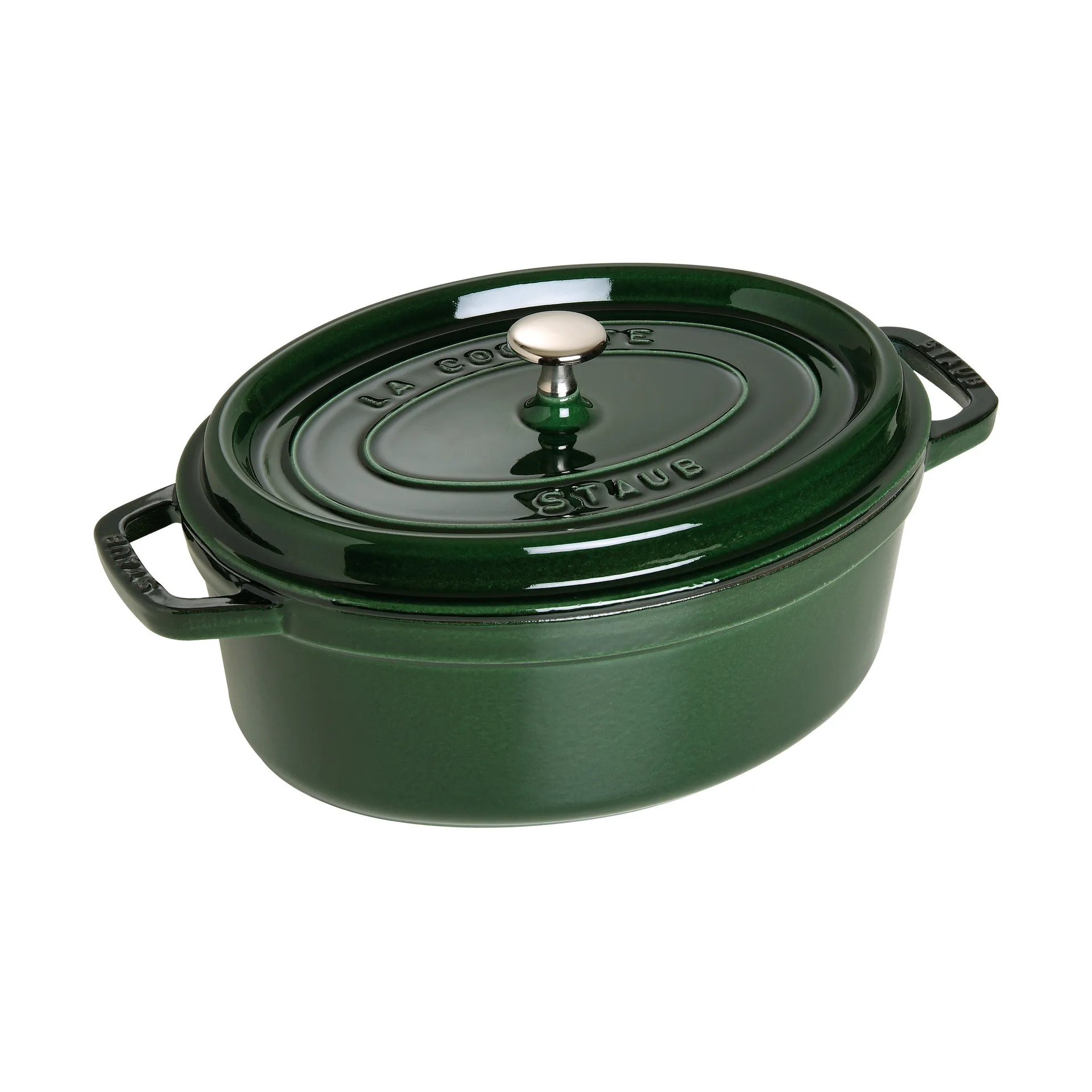Staub La Cocotte oval panela de ferro fundido 4,2 L, Verde manjericão STAUB