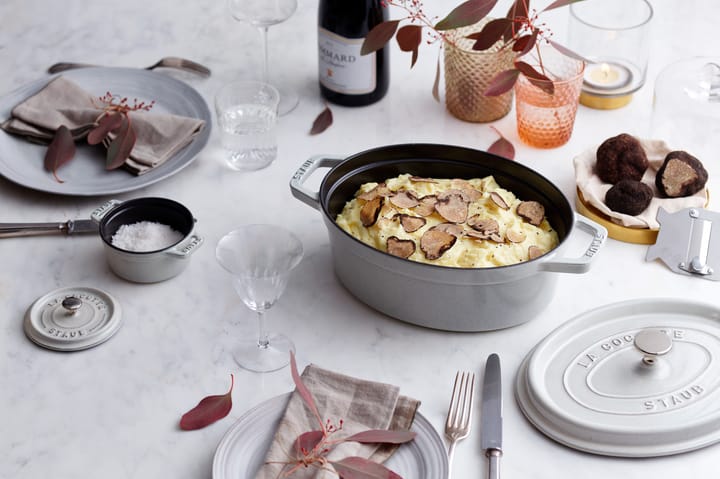 Staub La Cocotte oval panela de ferro fundido 6,7 L, Trufa branca STAUB