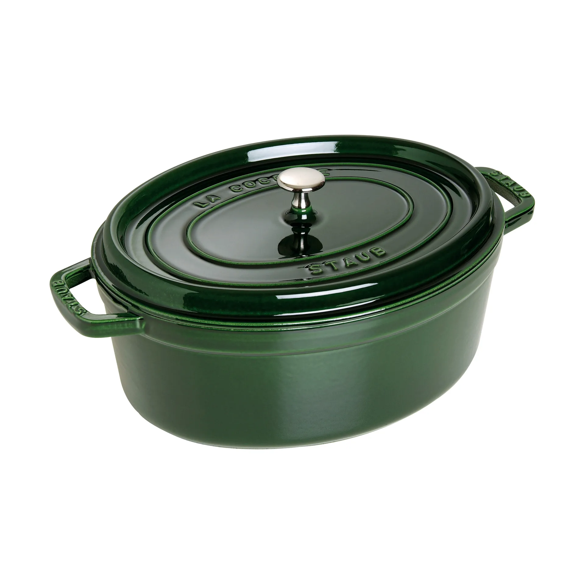 Staub La Cocotte oval panela de ferro fundido 6,7 L, Verde manjericão STAUB
