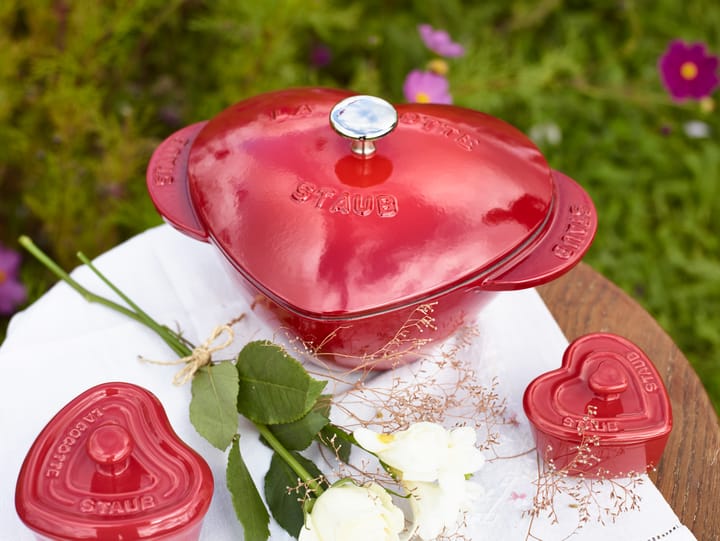 Staub La Cocotte panela em formato de coração 1,75 L, Vermelho STAUB