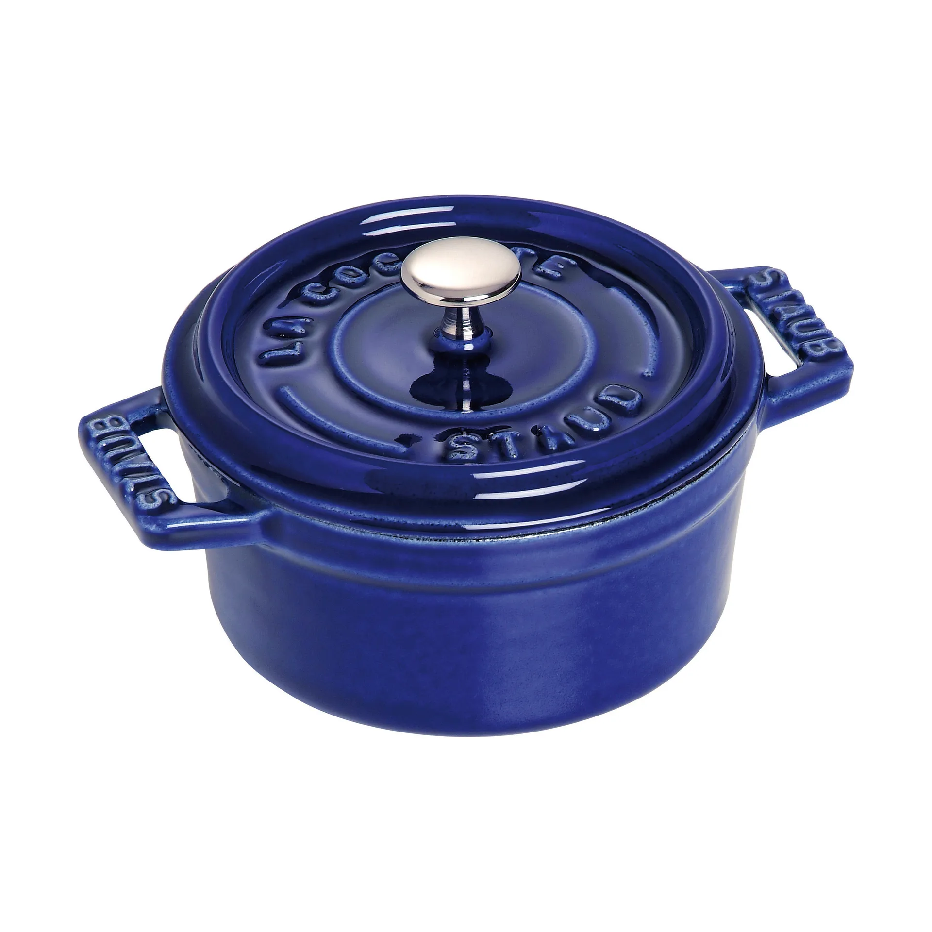 Staub La Cocotte panela redonda de ferro fundido 0,25 L, Azul escuro STAUB