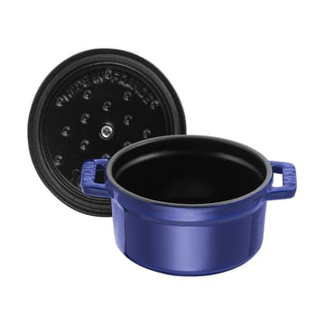 Staub La Cocotte panela redonda de ferro fundido 0,25 L - Azul escuro - STAUB
