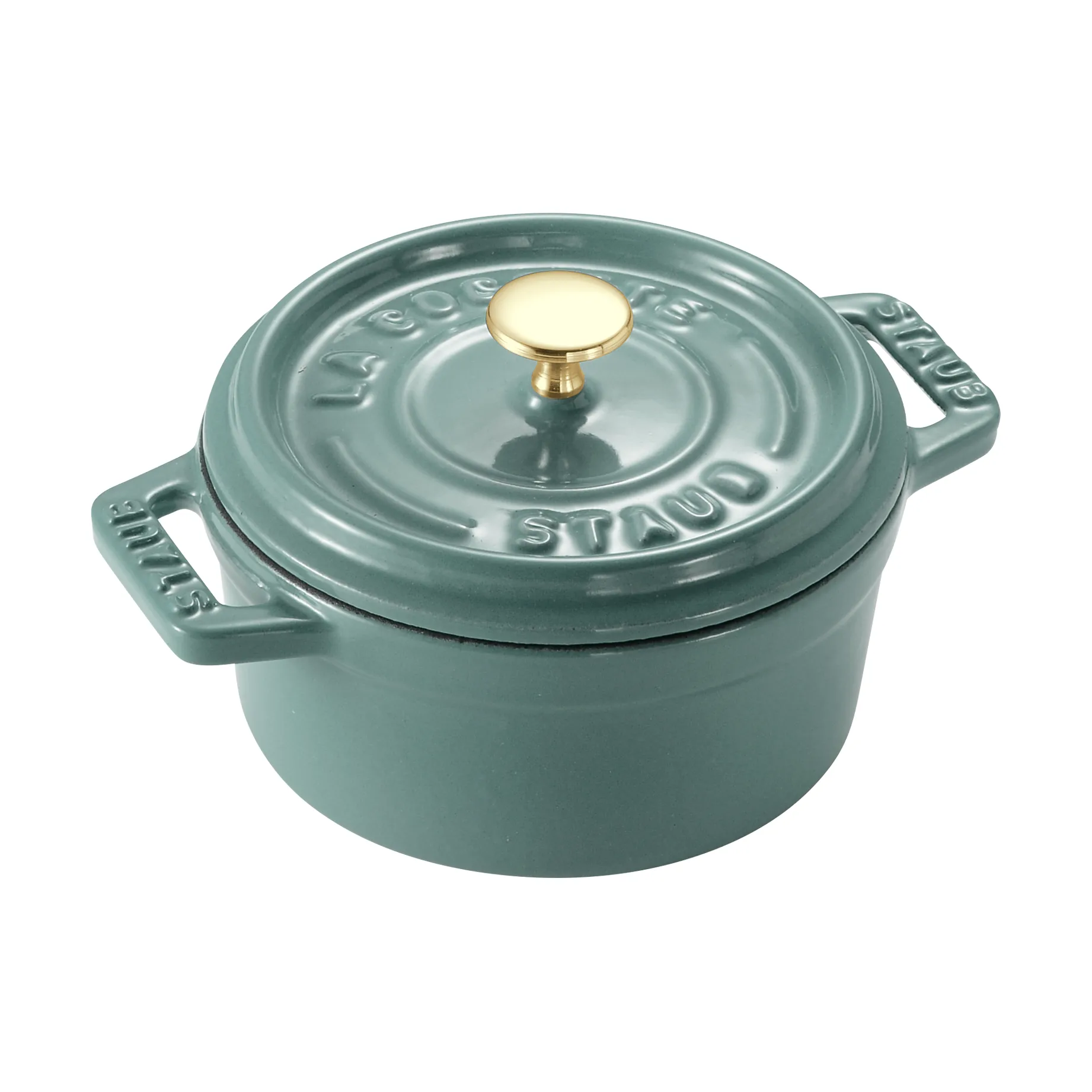 Staub La Cocotte panela redonda de ferro fundido 0,25 L, Madeira de eucalipto STAUB