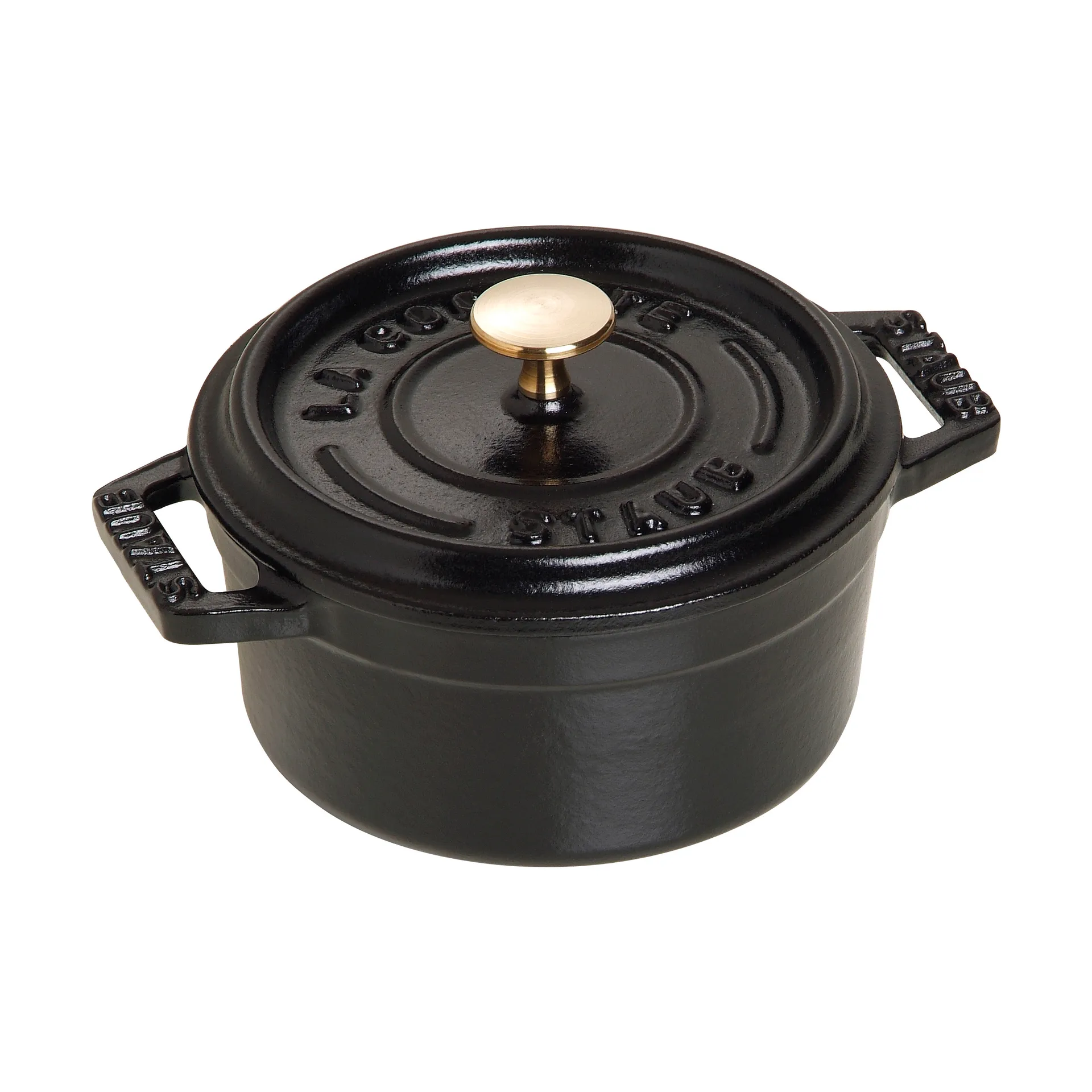 Staub La Cocotte panela redonda de ferro fundido 0,25 L, Preto STAUB