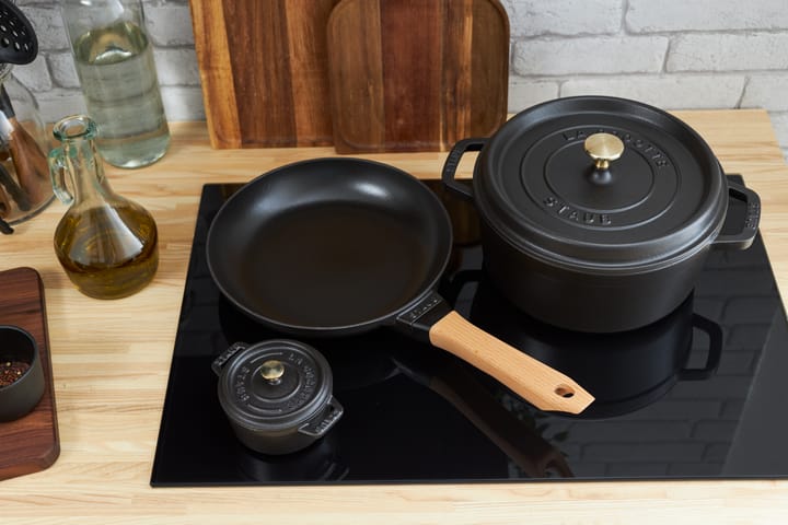 Staub La Cocotte panela redonda de ferro fundido 0,25 L, Preto STAUB