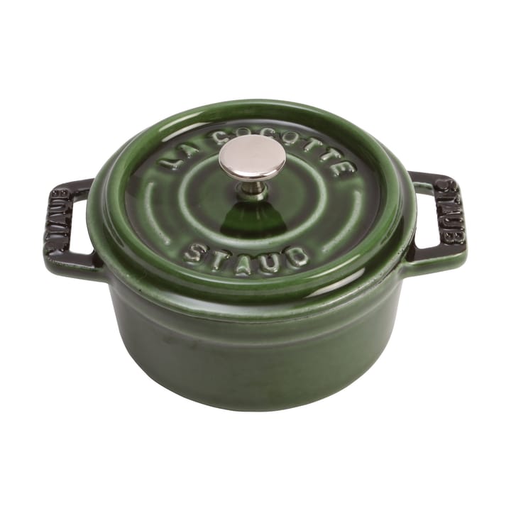Staub La Cocotte panela redonda de ferro fundido 0,25 L - Verde manjericão - STAUB