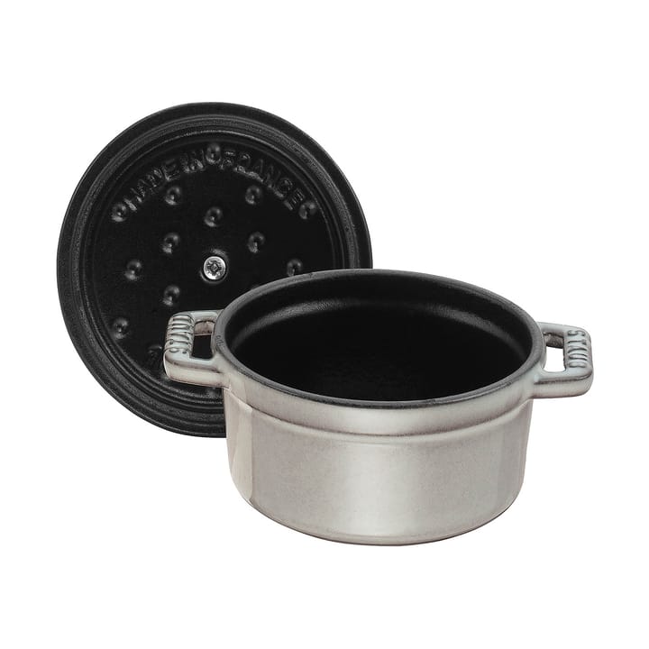 Staub La Cocotte panela redonda de ferro fundido 0,4 L, Cinza grafite STAUB