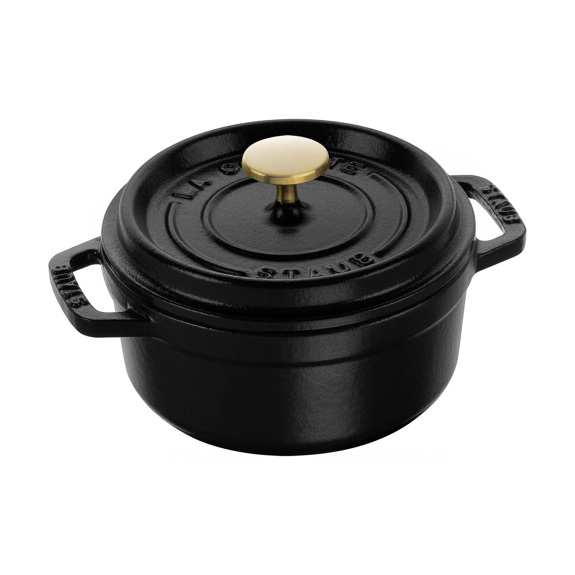 Staub La Cocotte panela redonda de ferro fundido 0,4 L, Preto STAUB