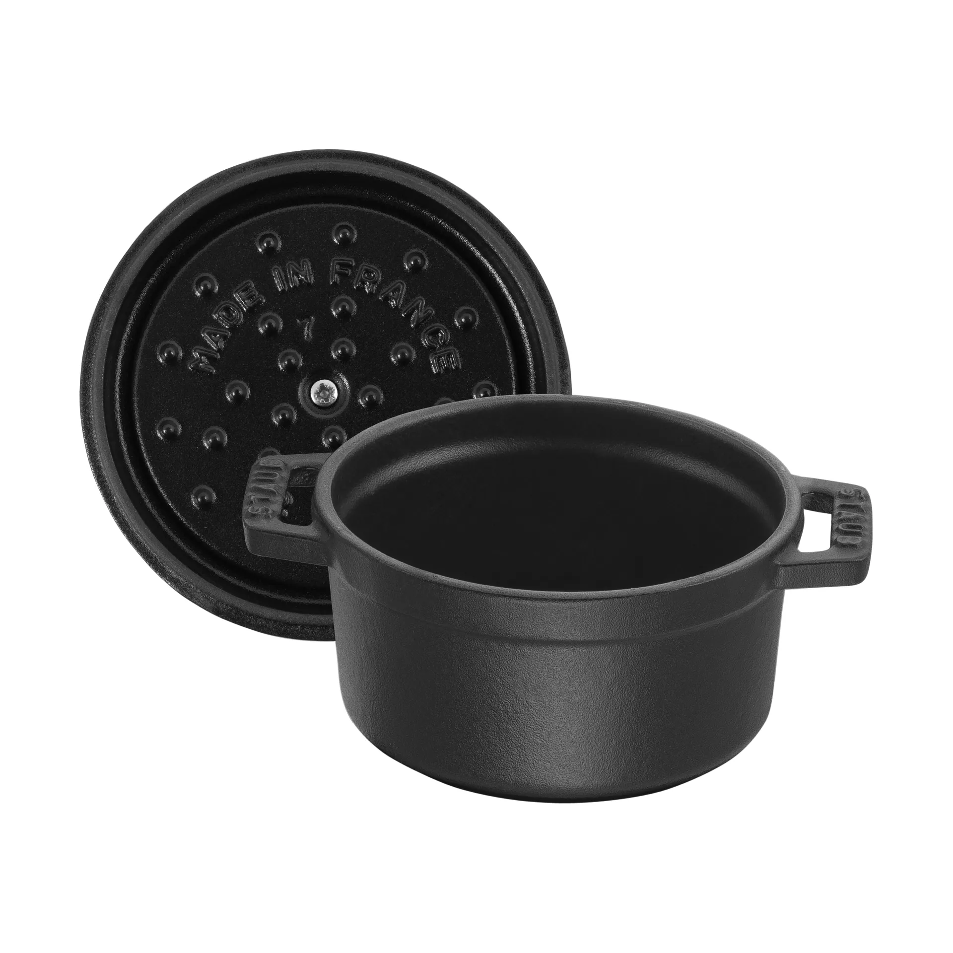 Staub La Cocotte panela redonda de ferro fundido 0,4 L, Preto STAUB