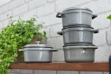 Staub La Cocotte panela redonda de ferro fundido 1,2 L - Cinza grafite - STAUB