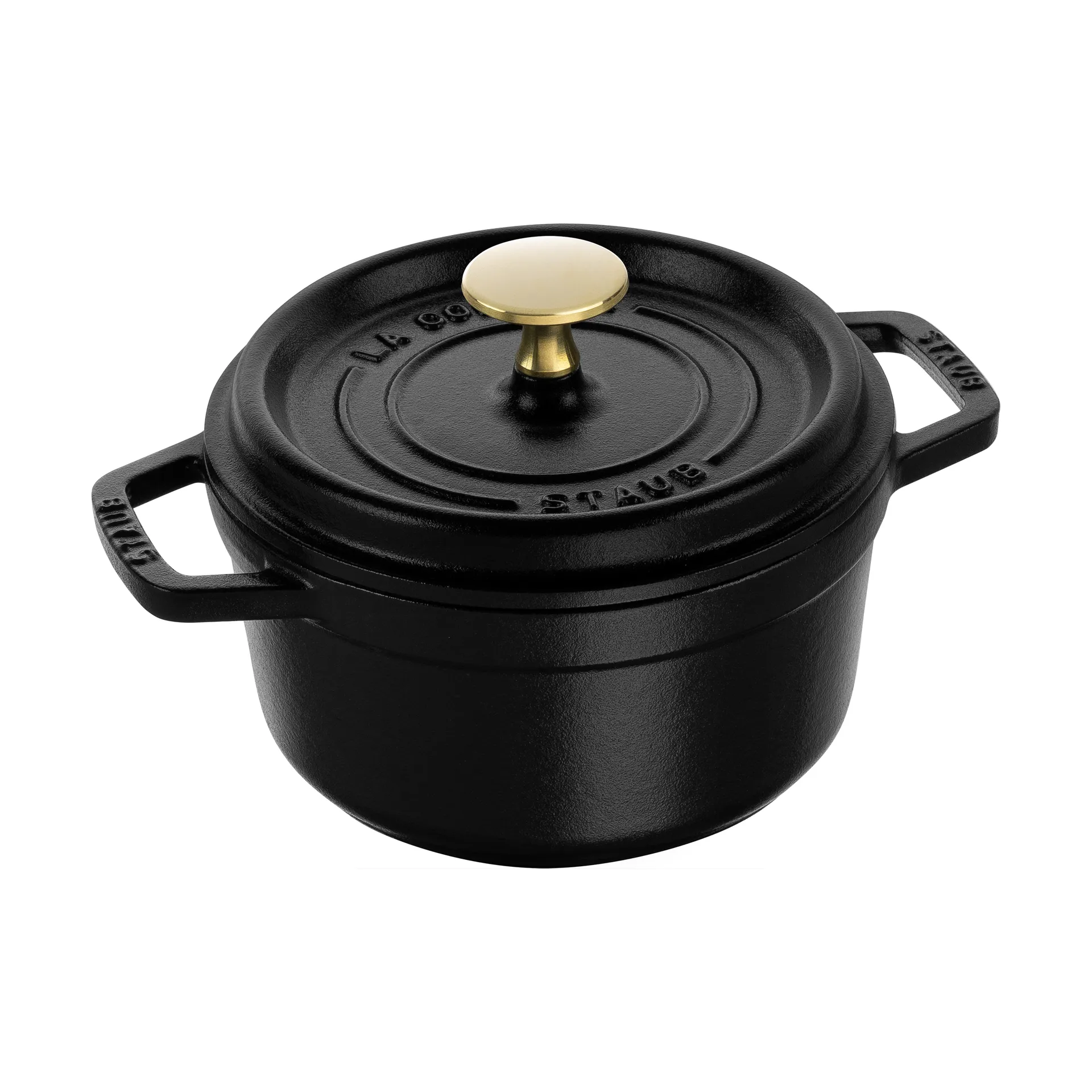 Staub La Cocotte panela redonda de ferro fundido 1,2 L, Preto STAUB