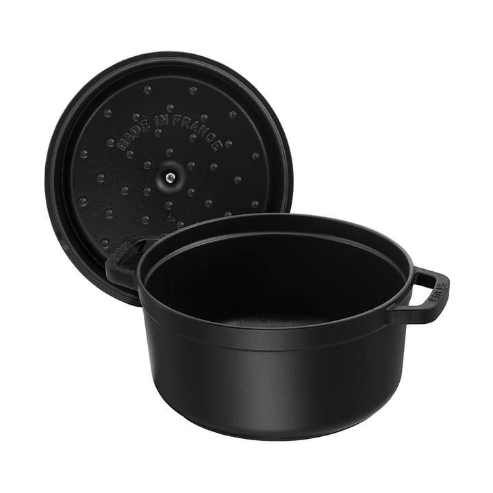 Staub La Cocotte panela redonda de ferro fundido 12,6 L, Preto STAUB