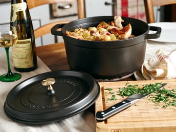 Staub La Cocotte panela redonda de ferro fundido 12,6 L - Preto - STAUB