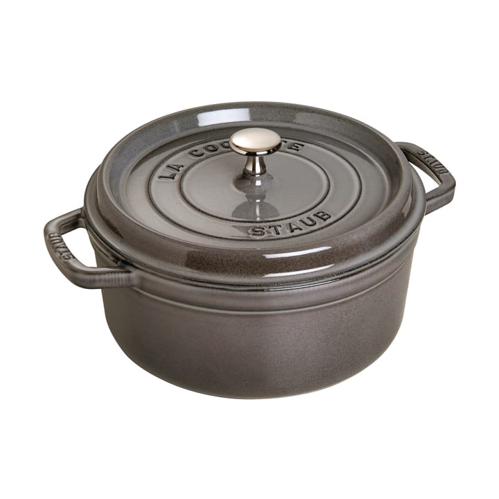 Staub La Cocotte panela redonda de ferro fundido 1,7 L - Cinza grafite - STAUB