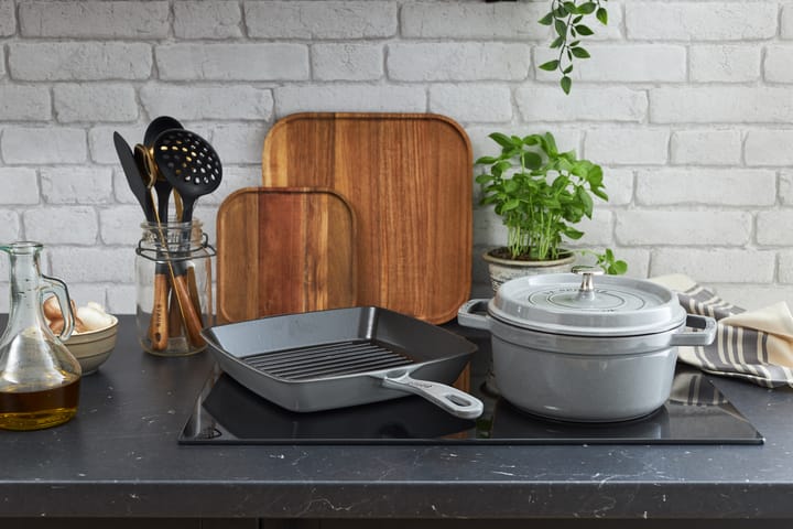 Staub La Cocotte panela redonda de ferro fundido 1,7 L, Cinza grafite STAUB