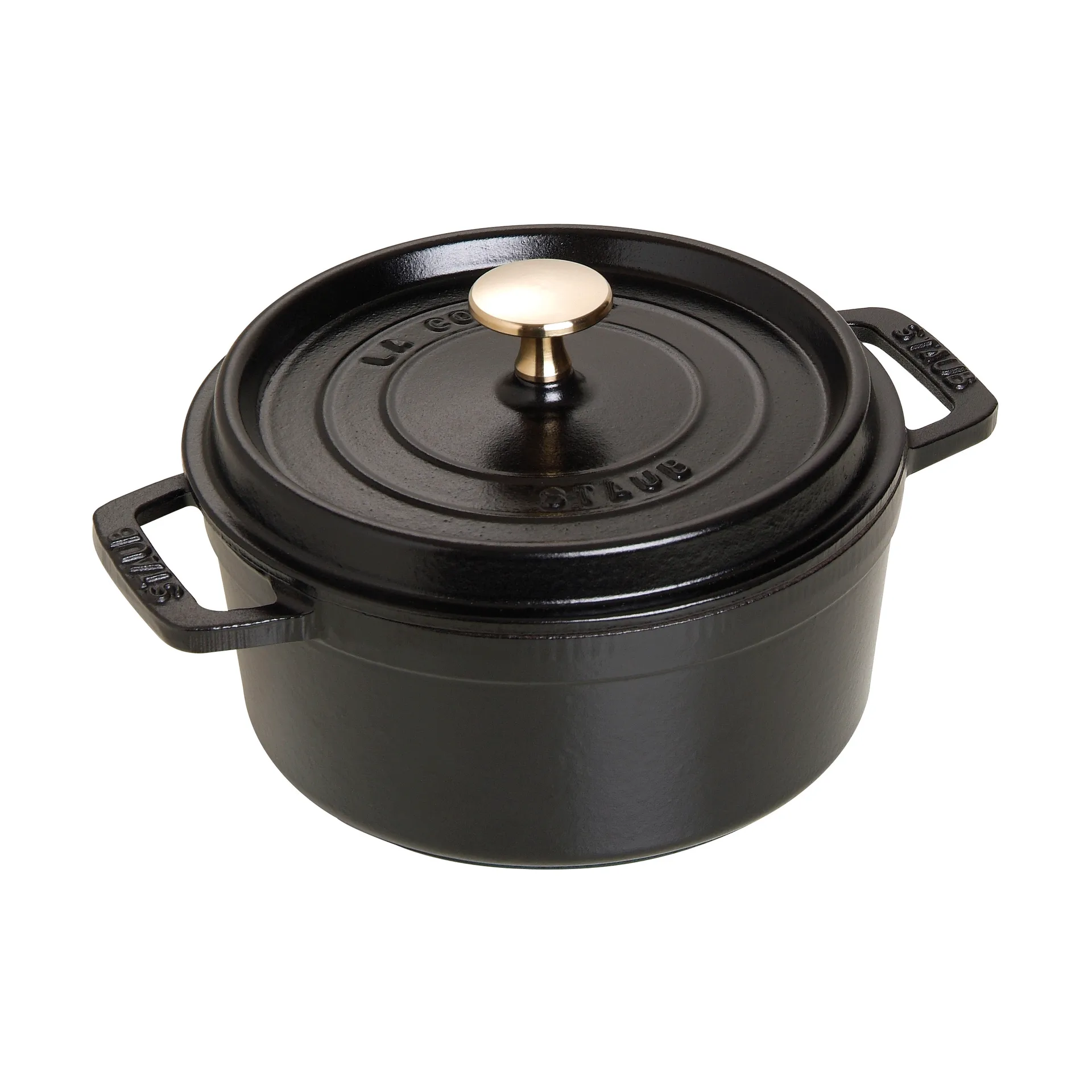 Staub La Cocotte panela redonda de ferro fundido 1,7 L, Preto STAUB