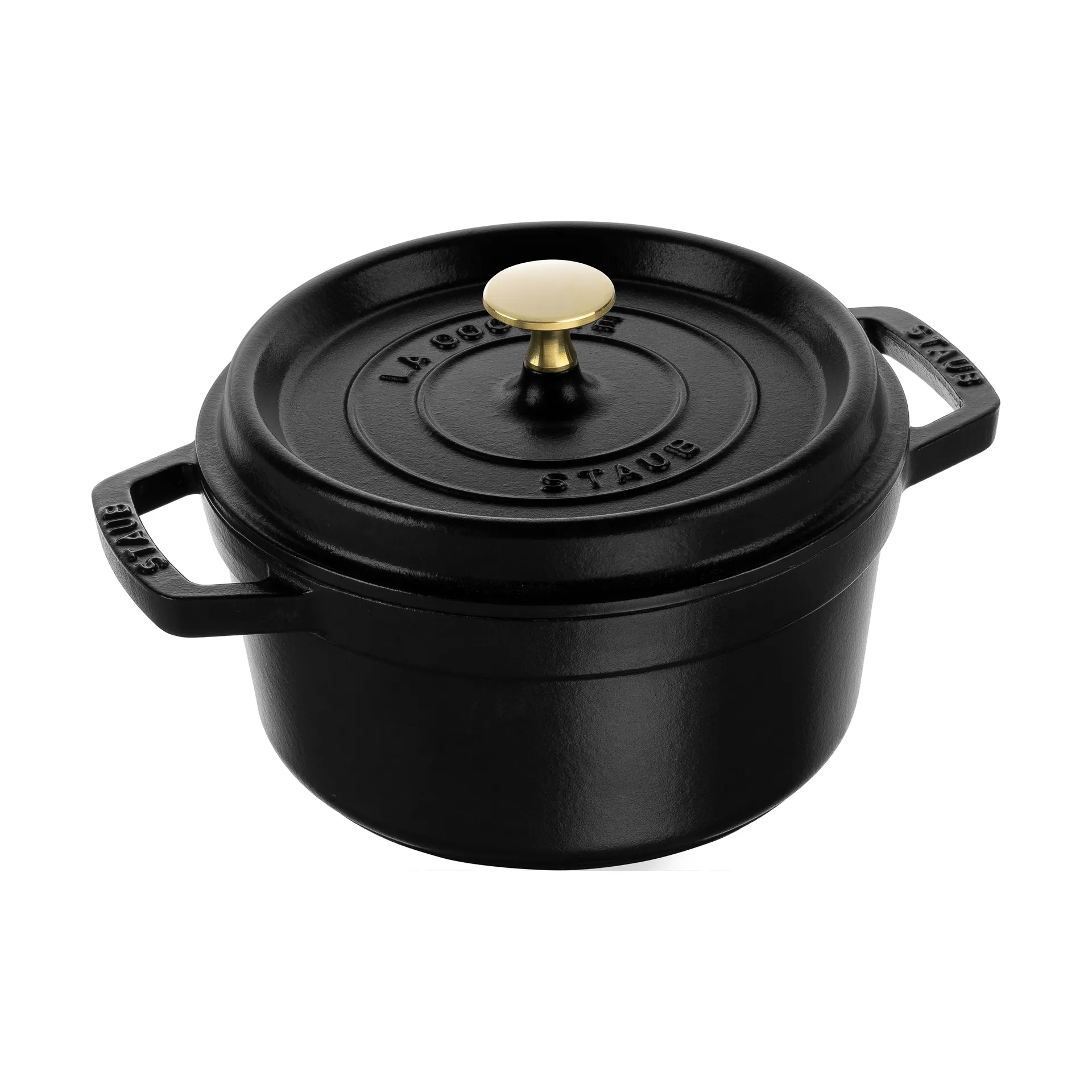 Staub La Cocotte panela redonda de ferro fundido 2,2 L, Preto STAUB