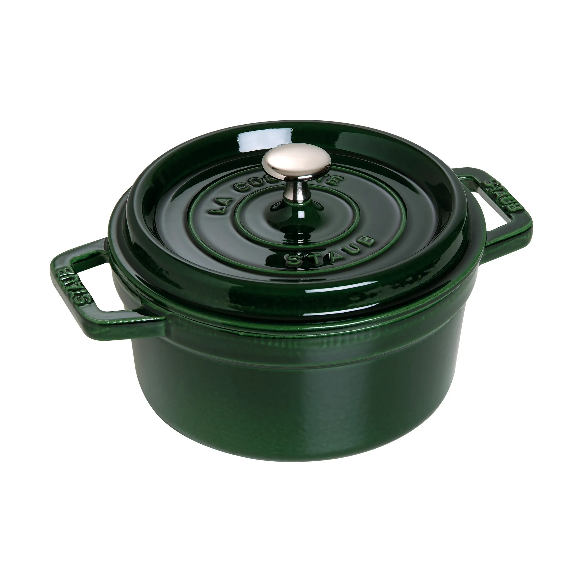 Staub La Cocotte panela redonda de ferro fundido 2,6 L, Verde manjericão STAUB