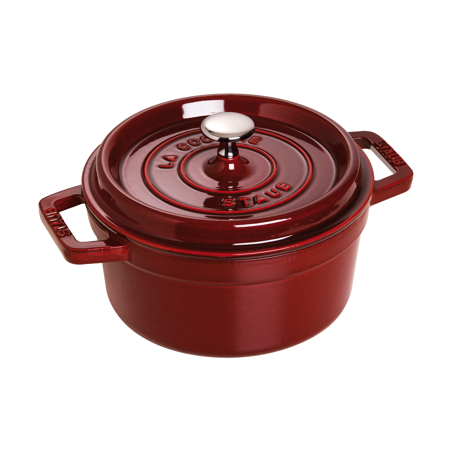 Staub La Cocotte panela redonda de ferro fundido 2,6 L, Vermelho grenadine STAUB