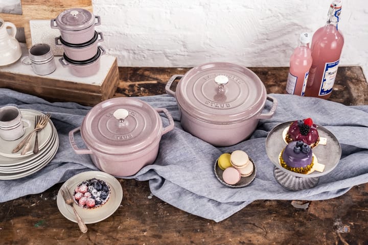 Staub La Cocotte panela redonda de ferro fundido 3,8 L, Flor de cerejeira STAUB
