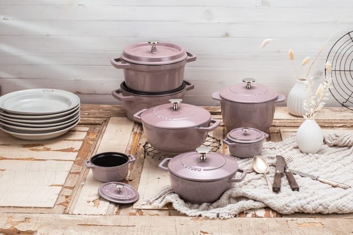 Staub La Cocotte panela redonda de ferro fundido 3,8 L, Flor de cerejeira STAUB