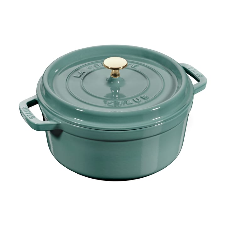 Staub La Cocotte panela redonda de ferro fundido 3,8 L - Madeira de eucalipto - STAUB