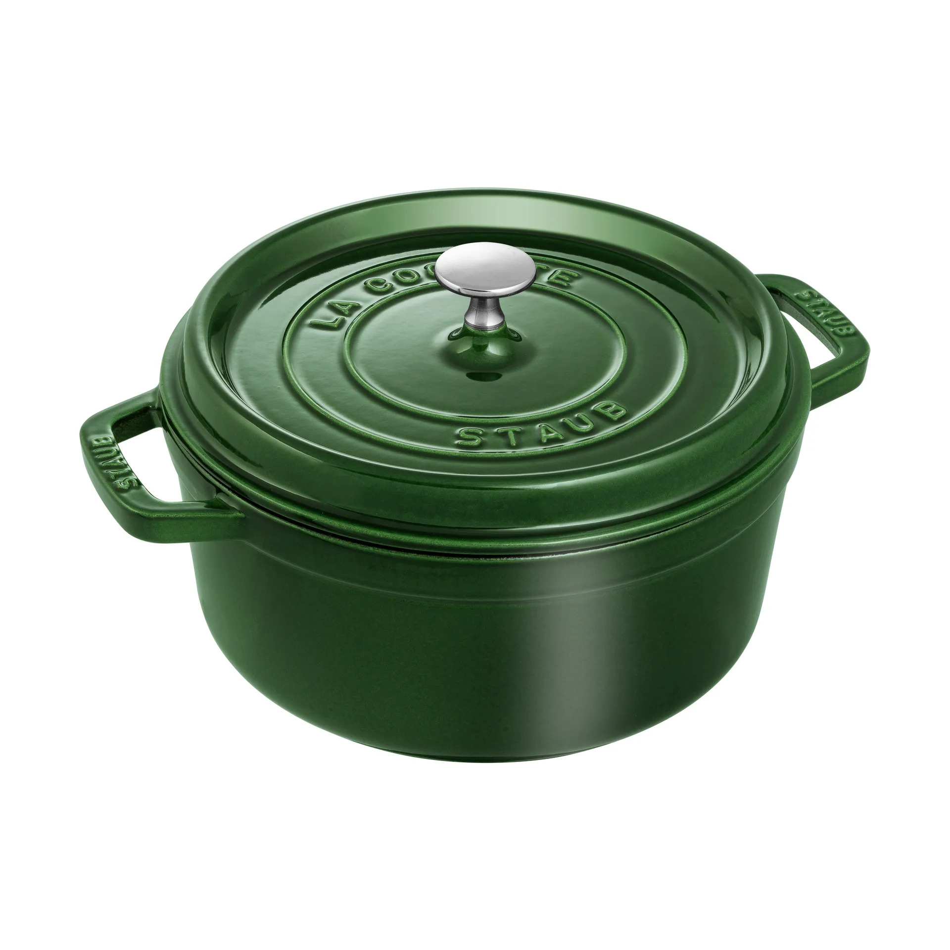 Staub La Cocotte panela redonda de ferro fundido 3,8 L, Verde manjericão STAUB
