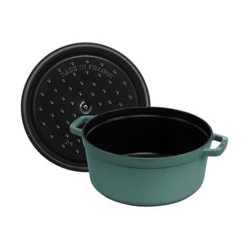 Staub La Cocotte panela redonda de ferro fundido 5,2 L - Madeira de eucalipto - STAUB