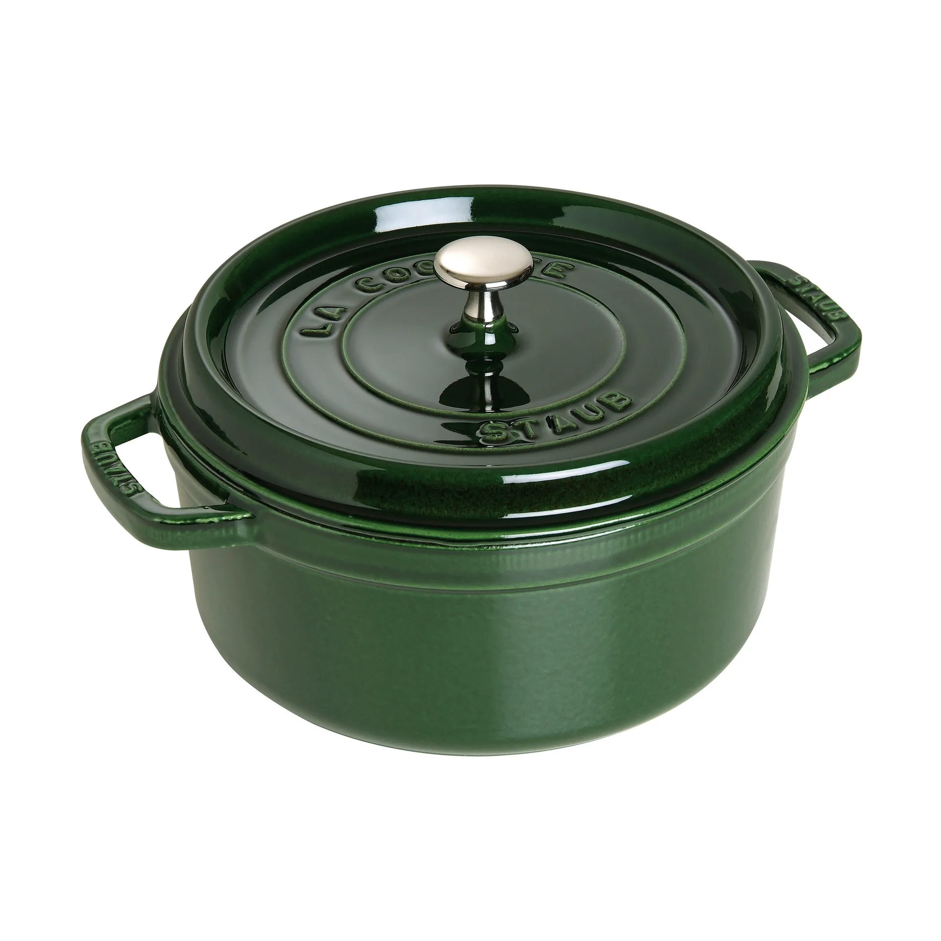Staub La Cocotte panela redonda de ferro fundido 5,2 L, Verde manjericão STAUB