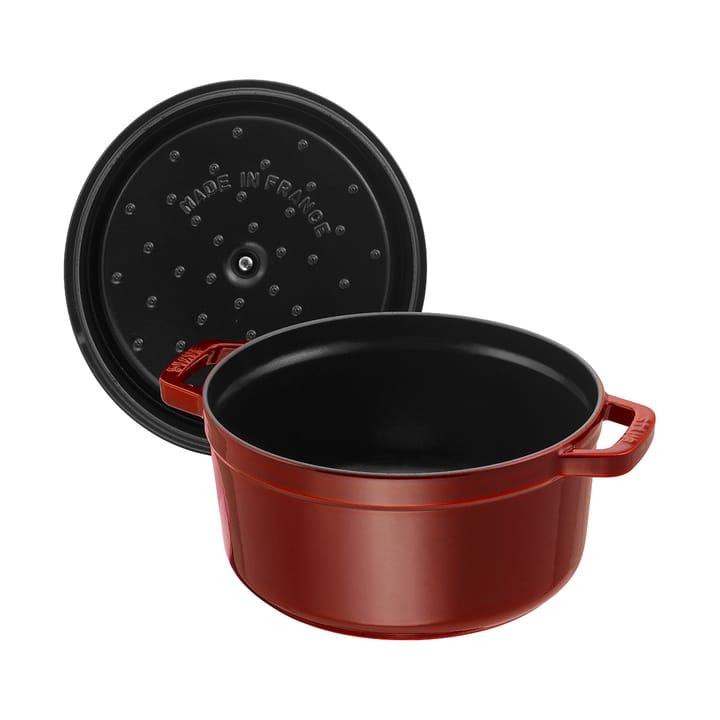 Staub La Cocotte panela redonda de ferro fundido 5,2 L, Vermelho grenadine STAUB