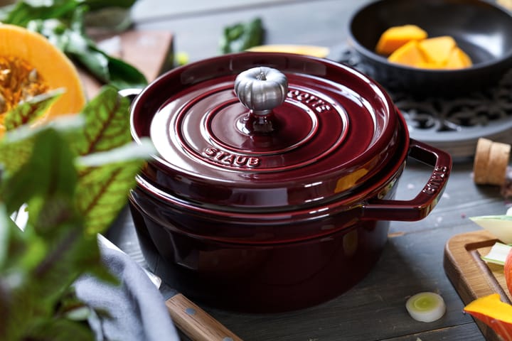 Staub La Cocotte panela redonda de ferro fundido 5,2 L, Vermelho grenadine STAUB
