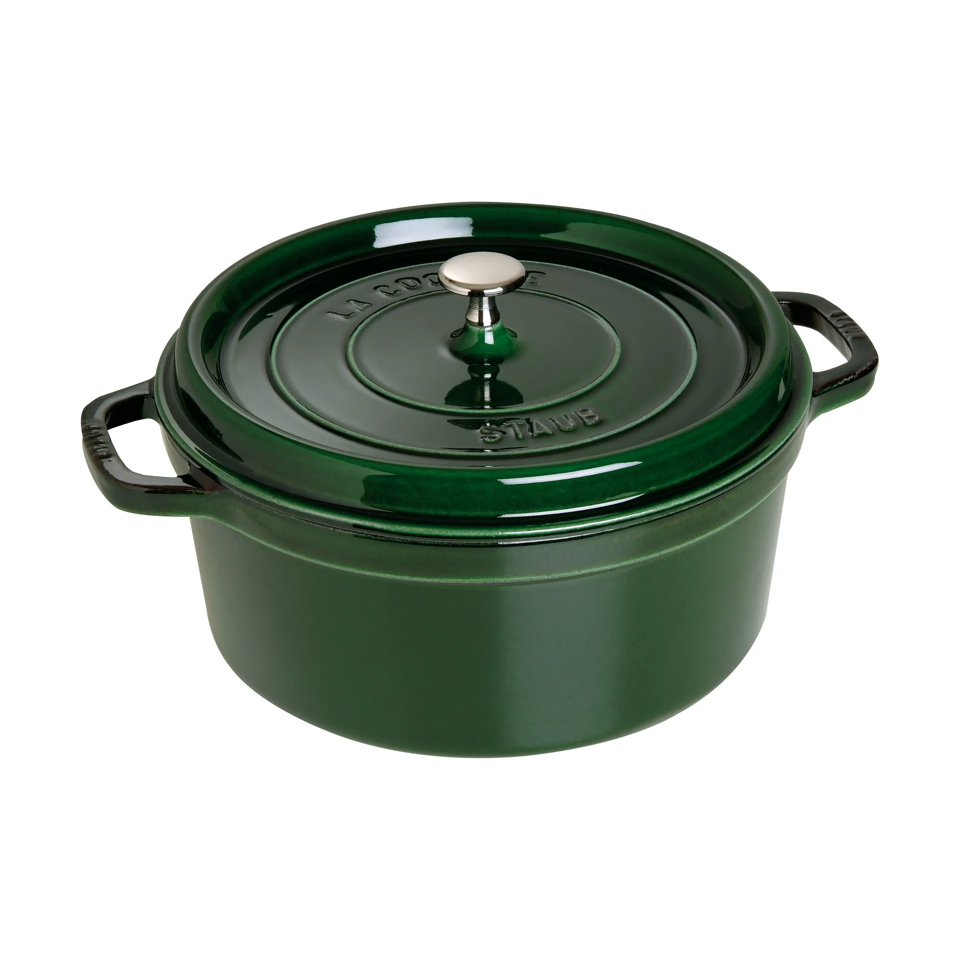 Staub La Cocotte panela redonda de ferro fundido 6,7 L, Verde manjericão STAUB