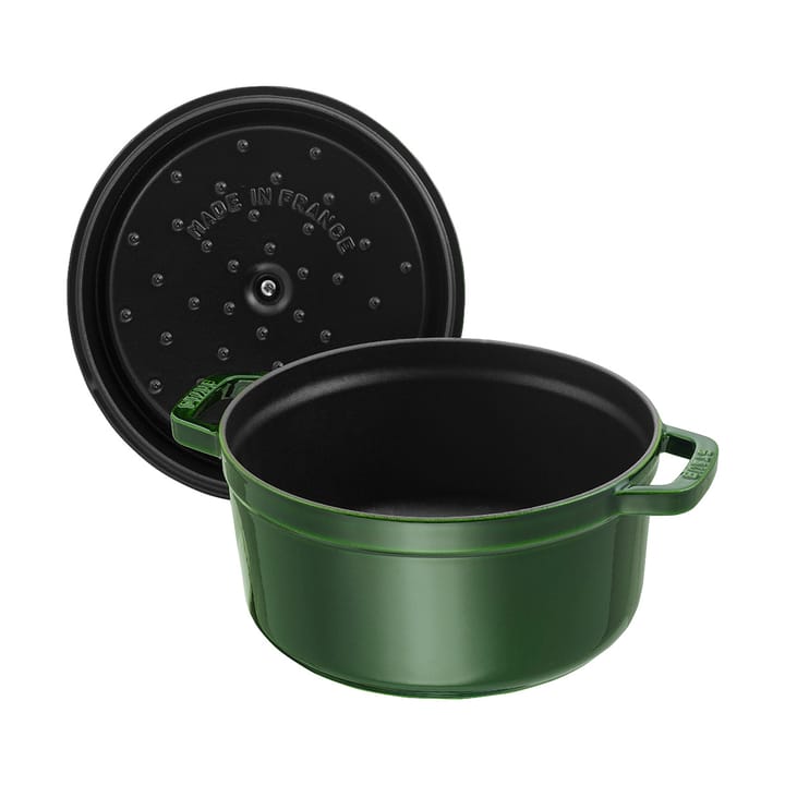 Staub La Cocotte panela redonda de ferro fundido 6,7 L, Verde manjericão STAUB
