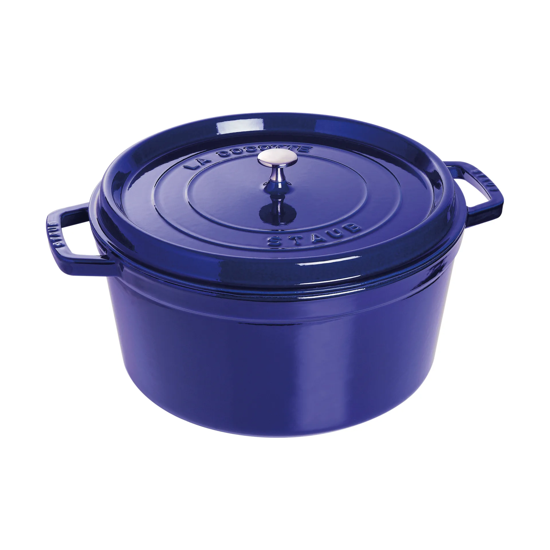 Staub La Cocotte panela redonda de ferro fundido 8,4 L, Azul escuro STAUB