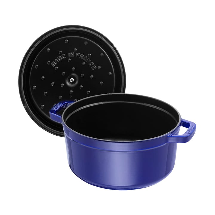 Staub La Cocotte panela redonda de ferro fundido 8,4 L, Azul escuro STAUB