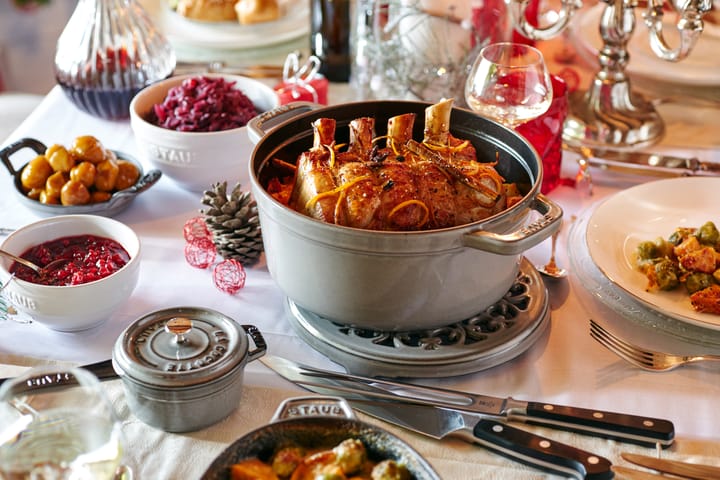Staub La Cocotte panela redonda de ferro fundido 8,4 L, Cinza grafite STAUB