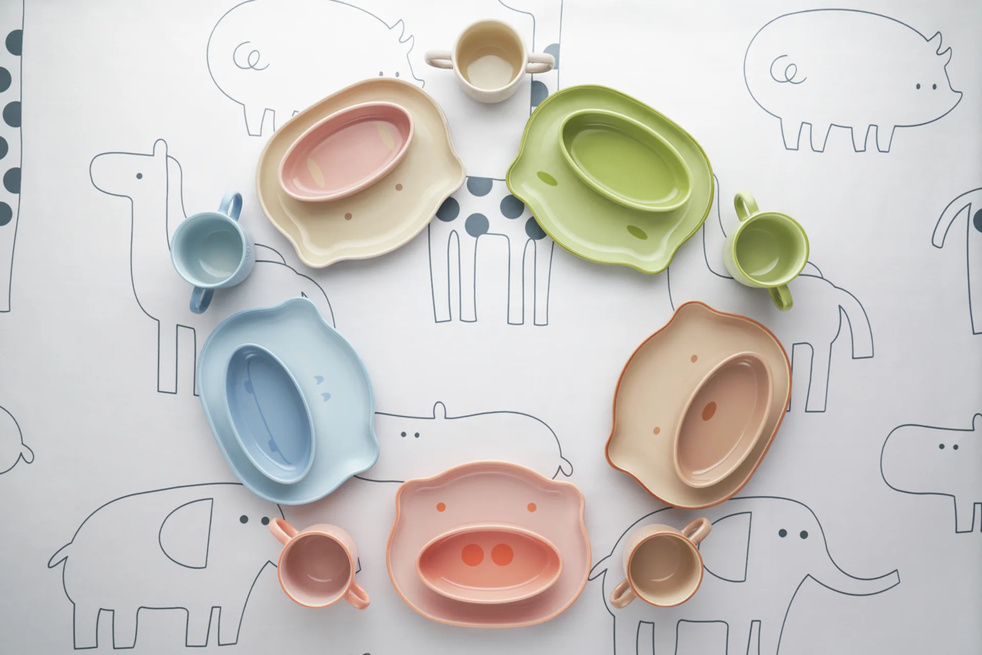 Staub louça infantil 4 peças, Marrom STAUB