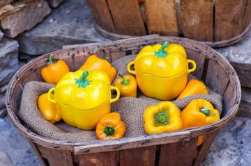 Staub mini panela com o formato de pimentão 0,47 L - Amarelo - STAUB