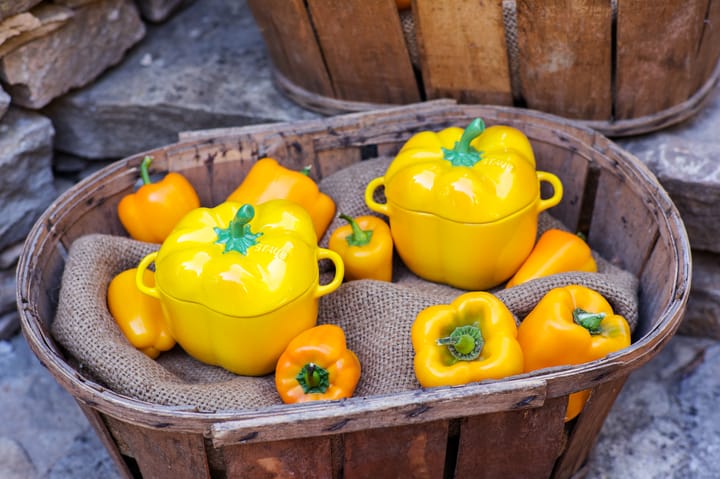 Staub mini panela com o formato de pimentão 0,47 L, Amarelo STAUB