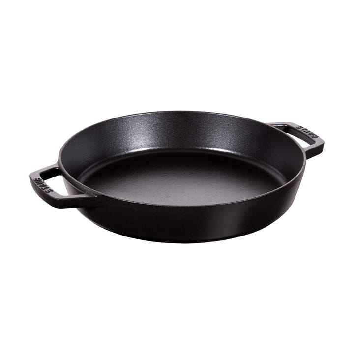 Staub panela de paella de ferro fundido com 2 alças Ø34 cm - Preto - STAUB