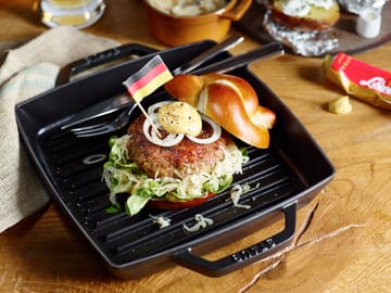 Staub Pure frigideira de ferro fundido quadrada preta - 23 cm - STAUB