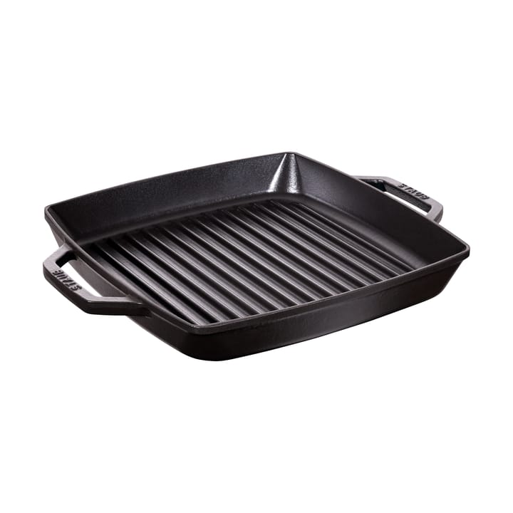 Staub Pure frigideira de ferro fundido quadrada preta - 28 cm - STAUB
