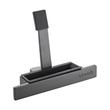 Staub suporte de tampa de ferro fundido e silicone - Preto - STAUB